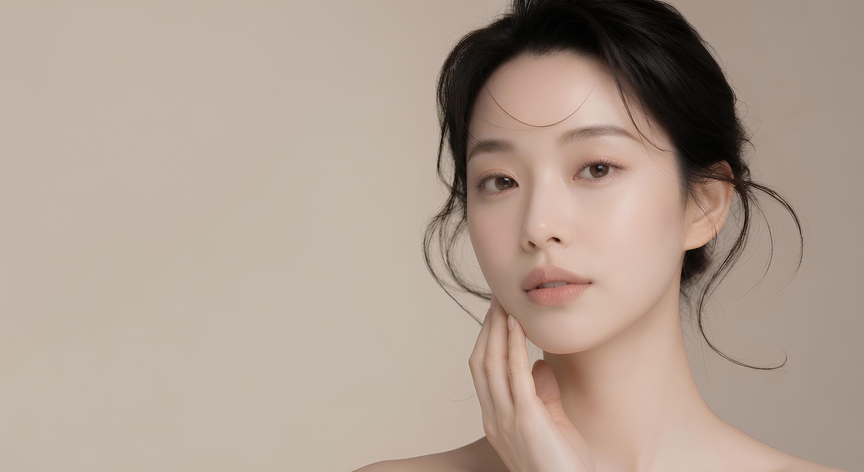 편안한 표정으로 정면을 바라보는 여성